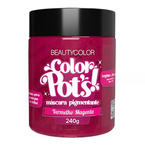 Máscara Pigmentante Beauty Color Pots Vermelho Magenta 240g