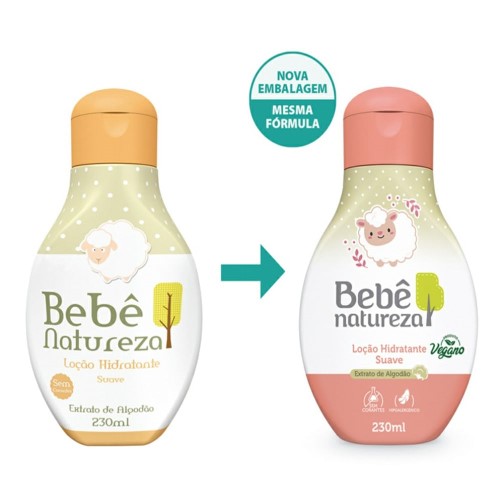 Loção Hidratante Infantil Bebê Natureza Suave 230ml