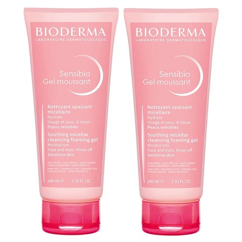 Bioderma Sensibio Gel Moussant Kit com 2 Unidades - Gel de Limpeza Facial Micelar – 100ml