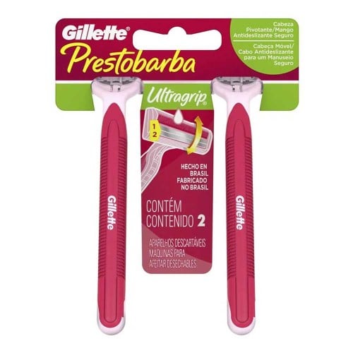 Aparelho de Barbear Gillette Prestobarba Feminino Cabeça Móvel - 2 Unidades