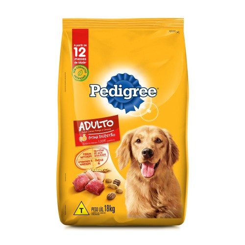 Ração para Cães Pedigree Vital Pro Adultos Sabor Carne, Frango e Cereais 18kg