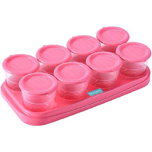 Potes para Congelar Papinha na Bandeja Prep & Fresh 8 unidades Rosa - Fisher Price