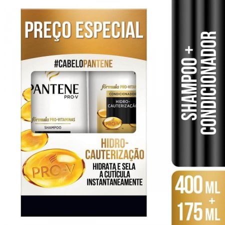 Shampoo + Condicionador Pantene Hidro-Cauterização 400ml+175ml Preço Especial