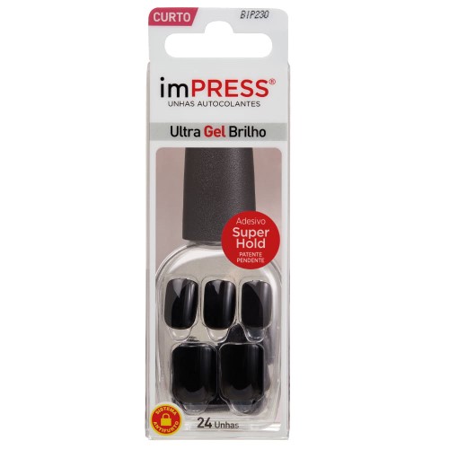 Unhas de Gel Curtas Autocolantes imPRESS - Text Appeal