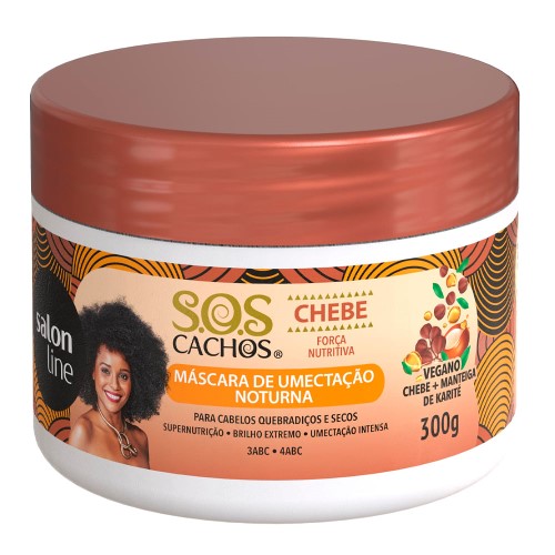 Máscara De Umectação Noturna Salon Line S.O.S Cachos Chebe 300g