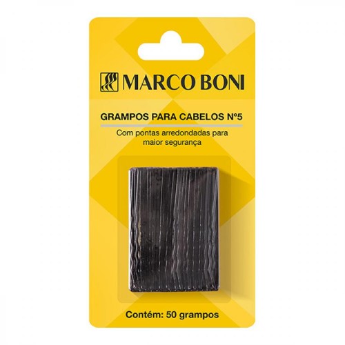 Grampo Cabelo Marcoboni Preto - Marco Boni