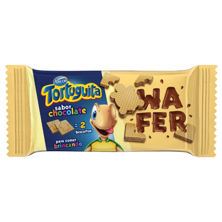 Biscoito Wafer Arcor Tortuguita Chocolate 85g