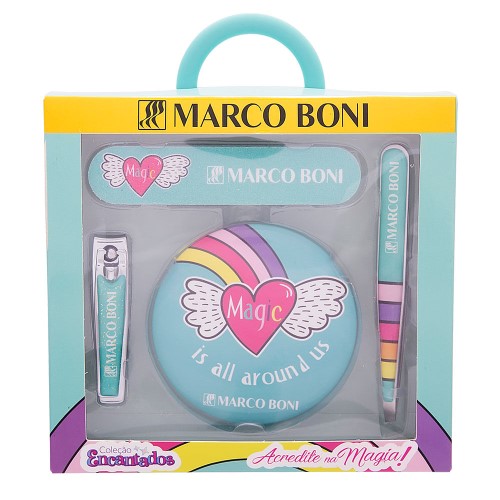 Marco Boni Manicure Coleções Kit – Espelho + Pinça + Cortador de Unhas + Lixa de Unha