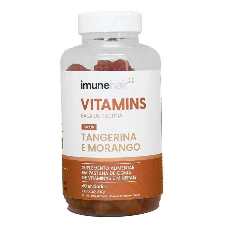 Imunehair Vitamins Bala de Pectina - Suplemento Alimentar (60 Unidades)