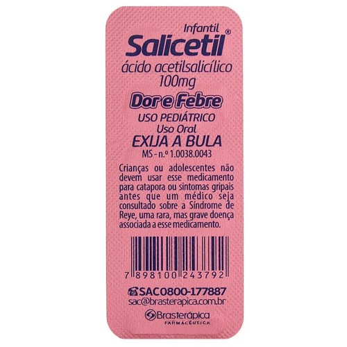 Salicetil 100mg 10 Comprimidos