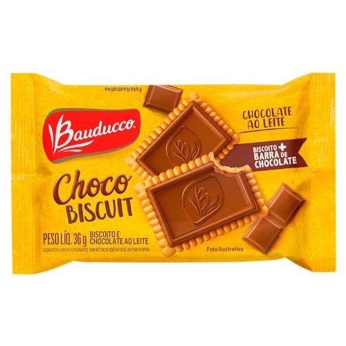 Biscoito Bauducco Choco Biscuit Chocolate ao Leite 36g