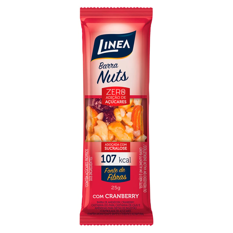 Barra Linea Nuts Cranberry 25g