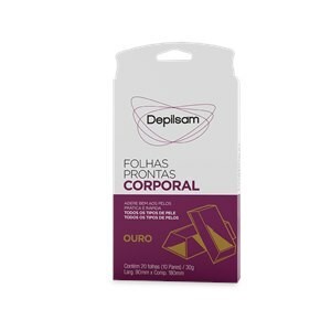 Folhas Prontas Corporal Depilsam Ouro 10 Pares