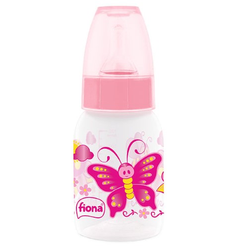 Mamadeira De Silicone Fiona Rosa 120Ml