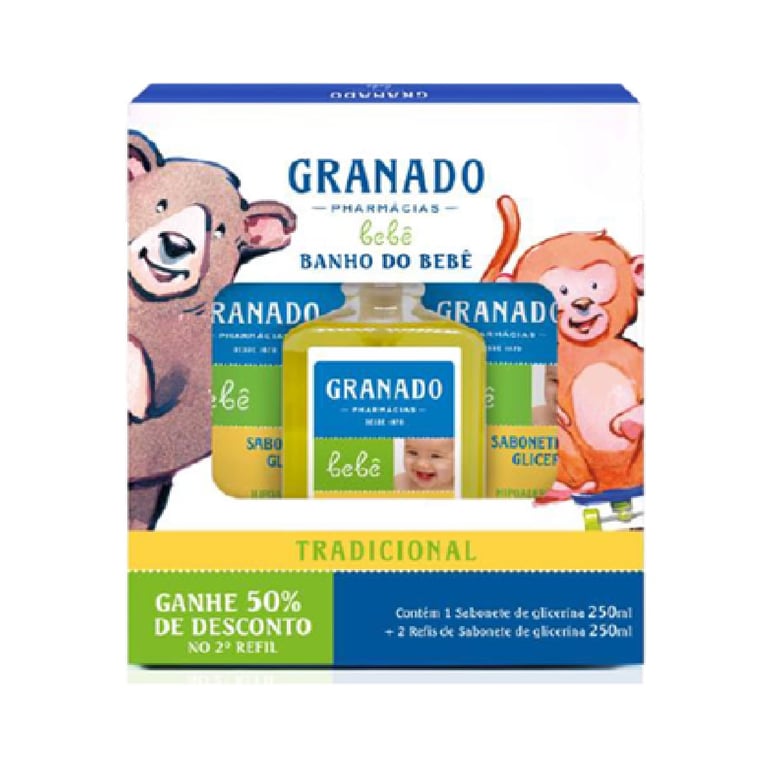 Sabonete Liquido Infantil Granado 250ml com 2 Refis