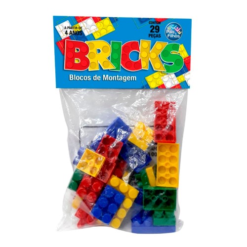 Brinquedo Bricks Blocos de Montagem Pais & Filhos com 29 Peças