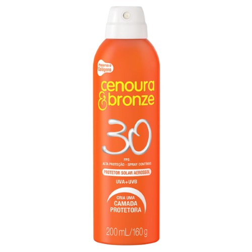 Protetor Solar Cenoura & Bronze FPS30 Aerosol 200ml