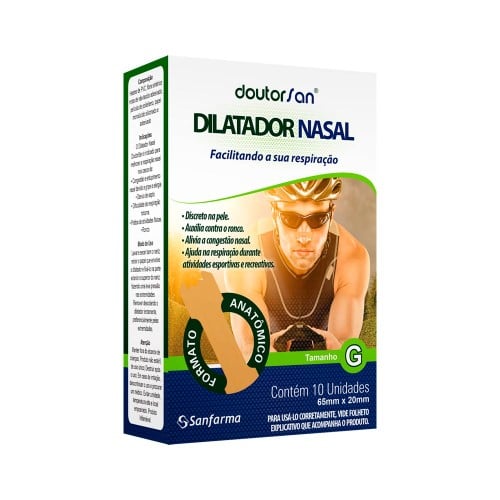 Dilatador Nasal Sanfarma Doutorsan Masculino G 10 Unidades