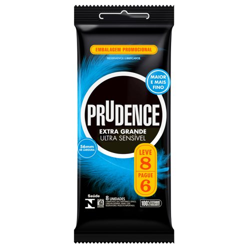 Preservativo Prudence Ultra sensível extra grande Leve 8 Pague 6