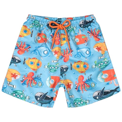 Short para bebê em microfibra Fundo do Mar - Up Baby