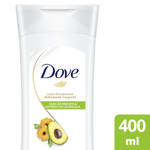 Loção Hidratante Corporal Dove Floral Óleo de Abacate e Extrato de Calêndula com 400ml