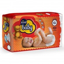 Fralda Kind Baby G, pacote com 60 unidades