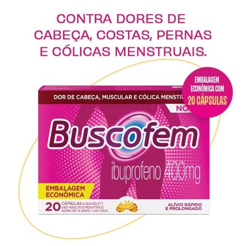 Buscofem 400mg com 20 cápsulas