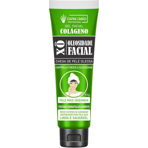 Gel Facial Colágeno Capim Limão Xô Oleosidade