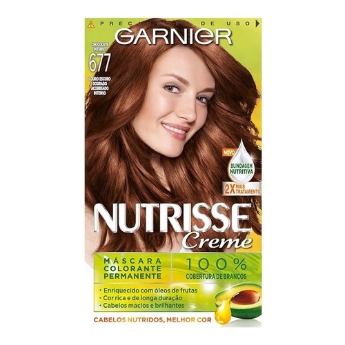 Tintura Garnier Nutrisse 677 Chocolate Ivete/Chocolate Intenso