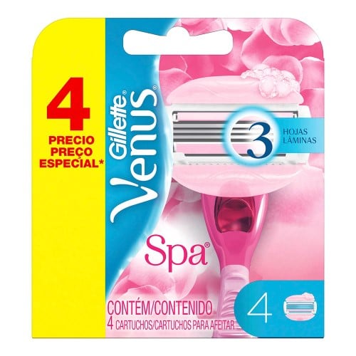 Carga Para Aparelho De Depilar Gillette Venus Skin Comfort Spa 4 unidades