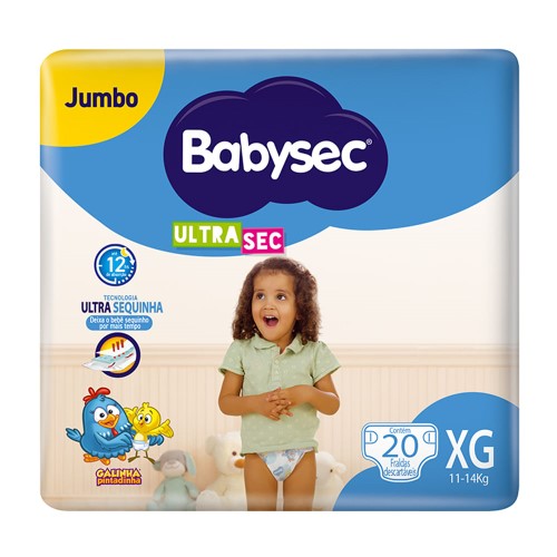 Fralda BabySec Ultra Sec Jumbo XG 20 unidades