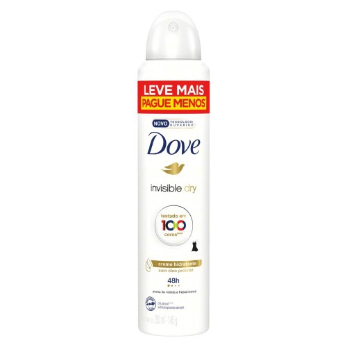 Desodorante Antitranspirante Aerosol Dove Invisible Dry 250ml