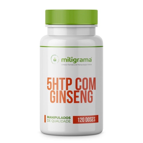 5 HTP 50mg com Ginseng 200mg 120 Cápsulas