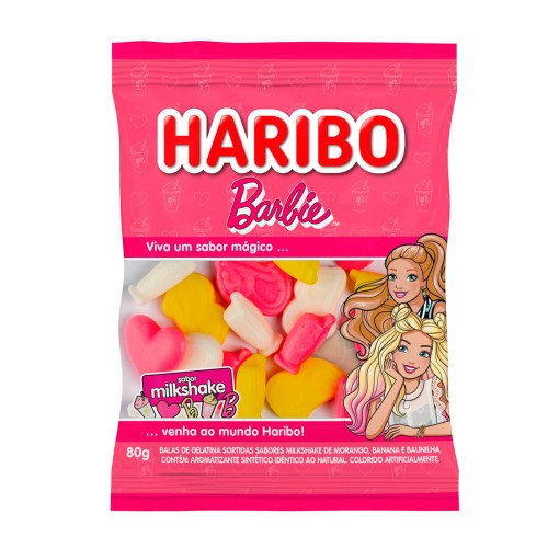 Balas de Gelatina Haribo Barbie Milkshake 80g