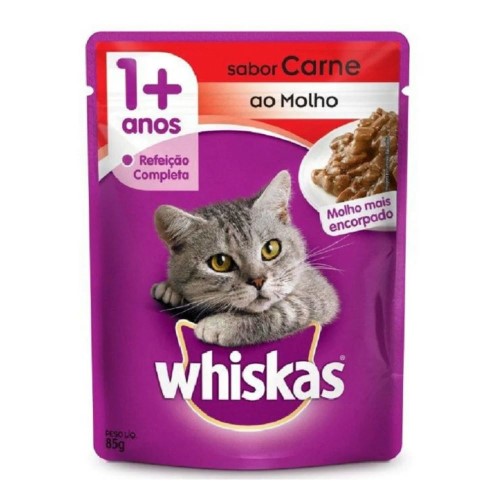 Whiskas Sache Sabor Carne para Adulto 85g