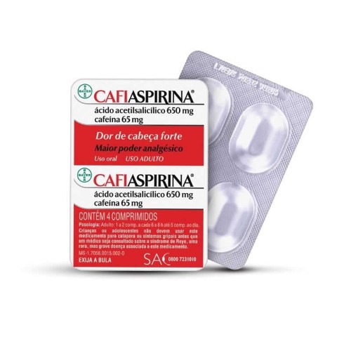 Cafiaspirina 65mg com 4 comprimidos