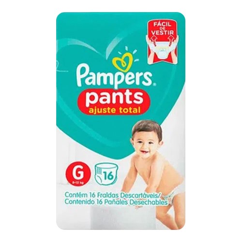 Fralda Pampers Pants Ajuste Total G - 16 Unidades