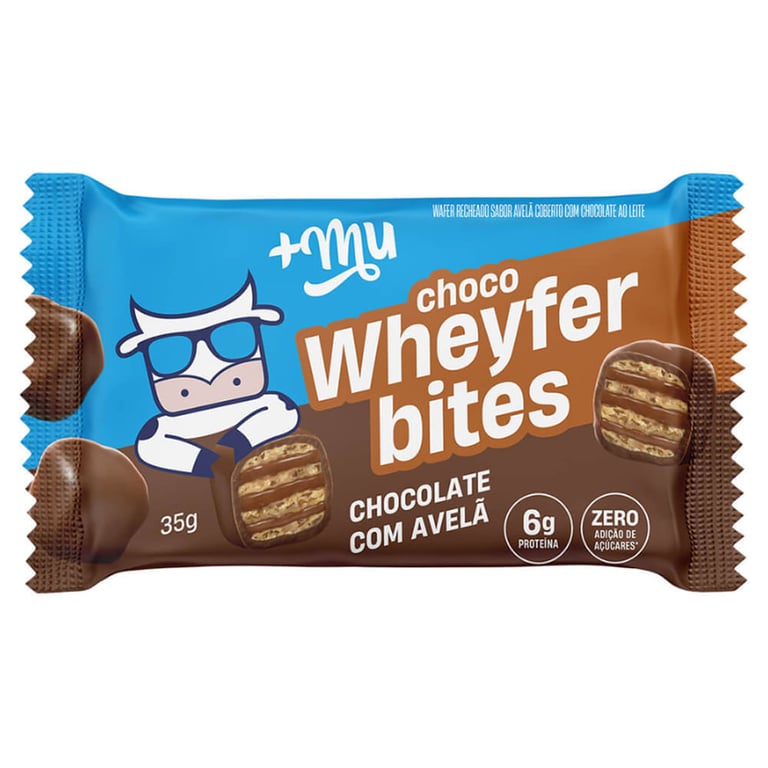 ChocoWheyfer Bites +Mu Sabor Chocolate com Avelã 35g