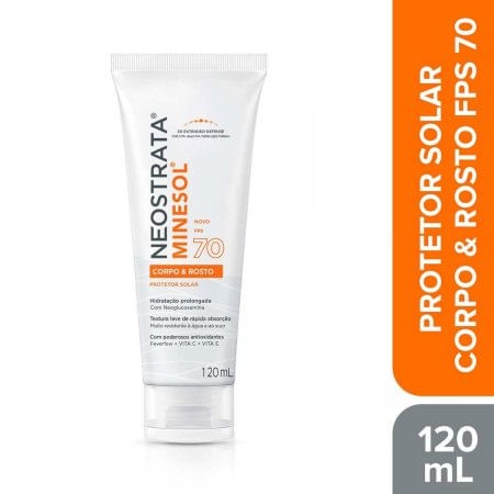 Protetor Solar Corpo e Rosto Neostrata Minesol Antioxidante Fps70 120ml