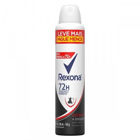 Desodorante Antitranspirante Aerosol Rexona Antibacterial + Invisible 250ml