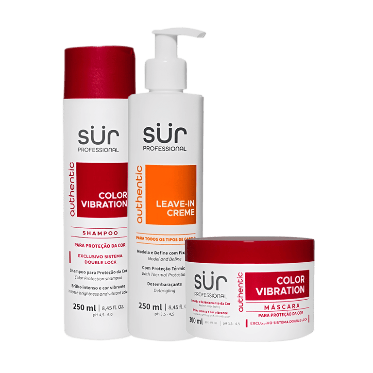 Sur Professional Kit Color Vibration Shampoo 250ml + Condicionador 250ml + Máscara 300ml