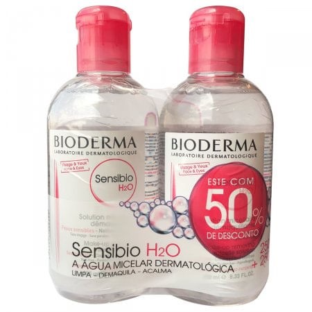 Água Micelar Bioderma Sensibio H2o Dermatológica Calmante 250ml 2 unidades