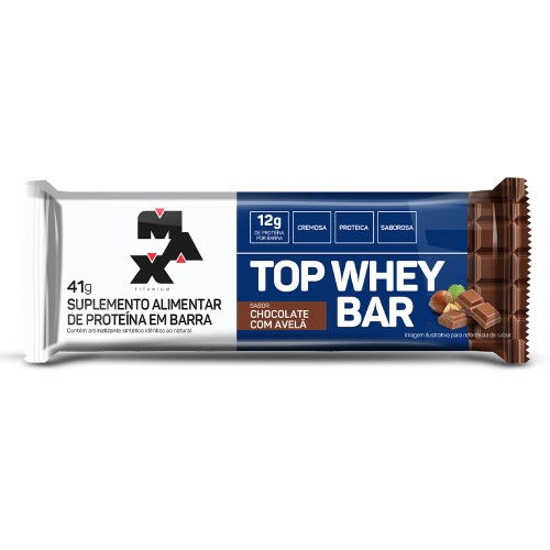 Top Whey Bar Max Titanium Chocolate com Avelã 41g