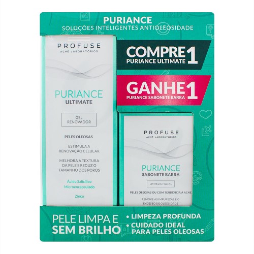 Puriance Ultimate Profuse Gel Renovador 60g + Grátis Puriance Sabonete em Barra 80g