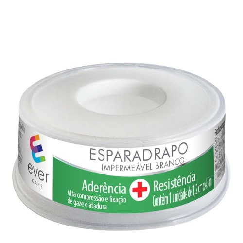 Esparadrapo Impermeável Ever Care Branco 1,2 cm x 4,5m