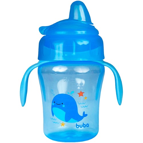 Copo de Treinamento Fundo do Mar Azul 240ml (6m+) - Buba