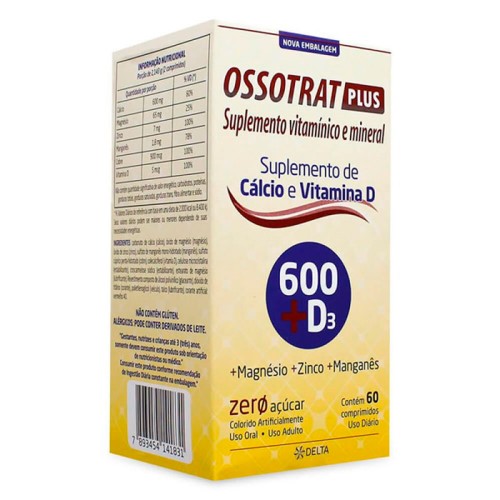 Suplemento Vitamínico Ossotrat-D com 60 Comprimidos