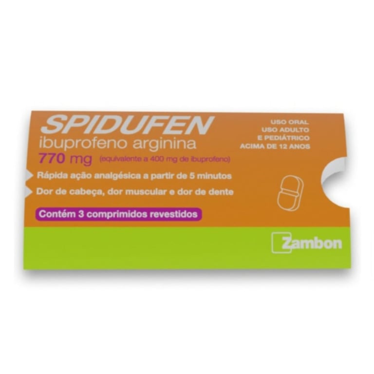 Spidufen 770mg Zambon 3 Comprimidos