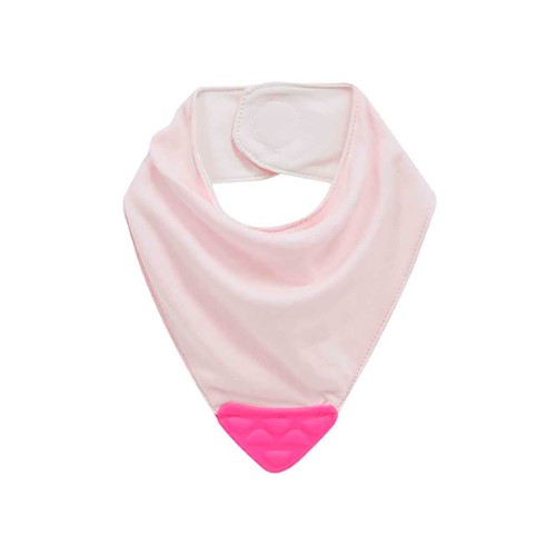 Bandana com Mordedor Buba Baby Rosa com 1 unidade