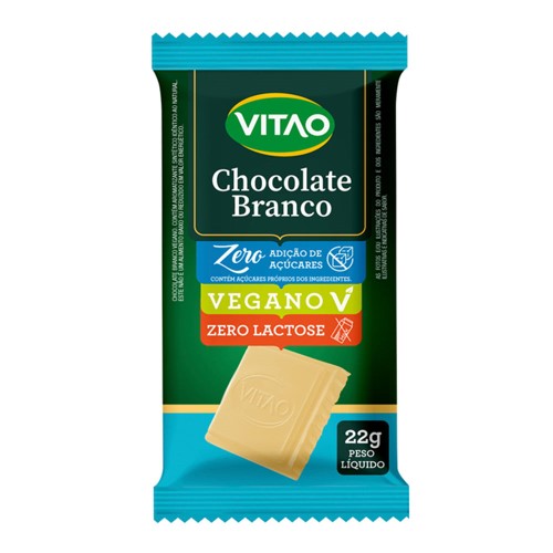 Chocolate Branco Vitao Zero Lactose Vegano 22g